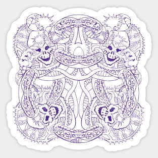 DNA Skulls Purple Strain Sticker